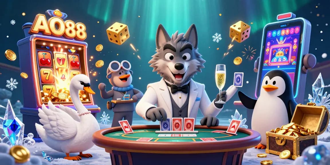 Experience winning moments at AO88 with vibrant casino characters and exciting gaming elements.
