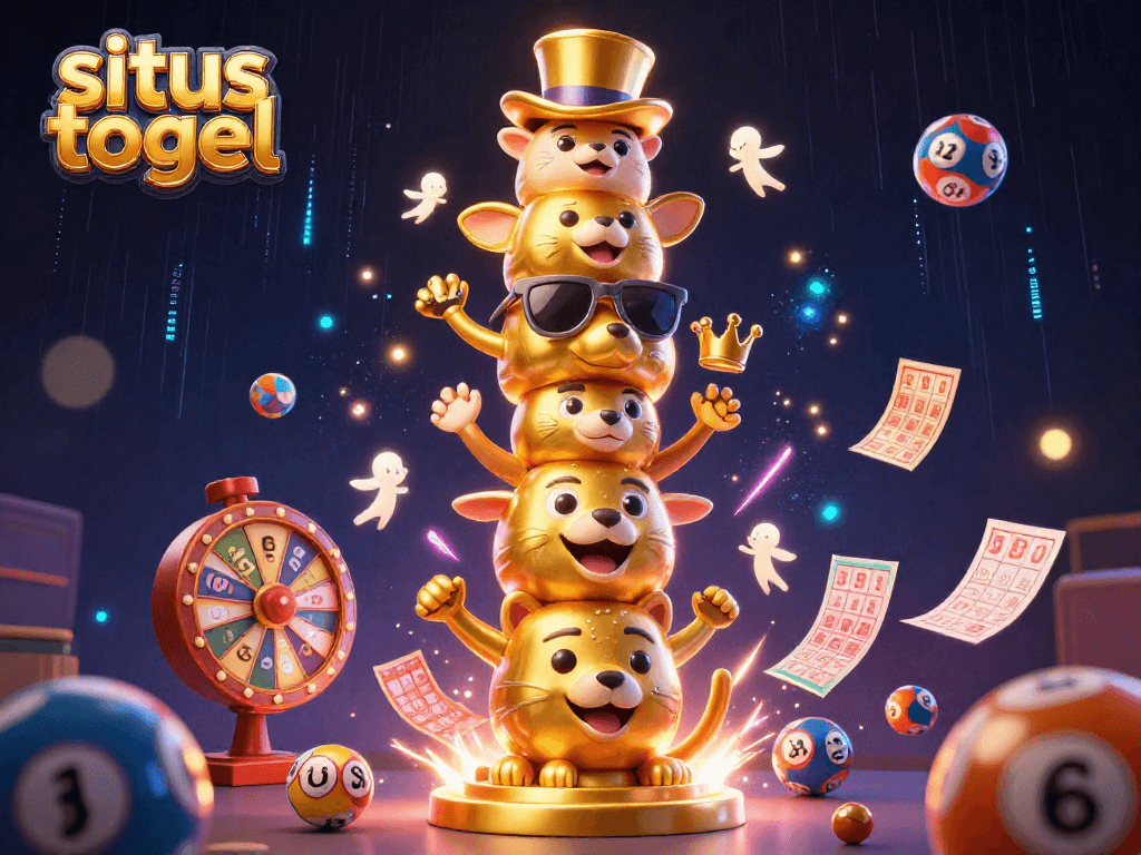 Experience the excitement of situs togel with vibrant animated characters and dynamic lottery elements.