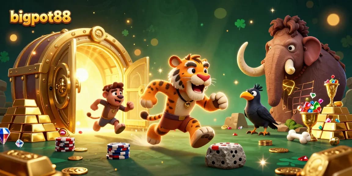 bigpot88, mainkan permainan kasino dengan karakter lucu dan harta karun yang berkilauan.