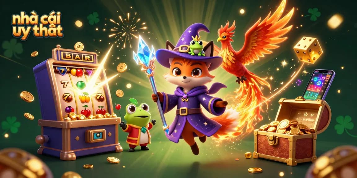Experience the thrilling world of nhà cái uy tín with vibrant casino visuals and magical characters.