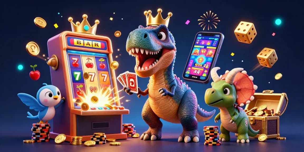 Experience exciting gaming adventures with xx88 in a vibrant 3D casino scene.