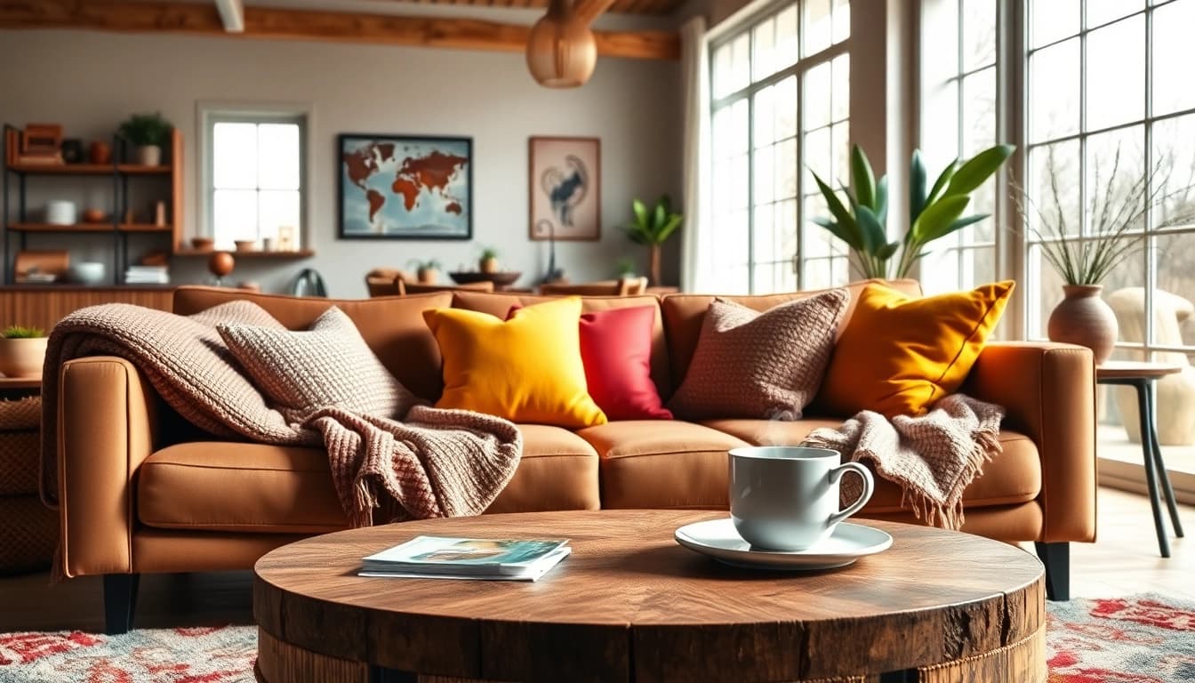 Hobbijou.nl inspireert met een gezellige woonkamer vol moderne decoratie.