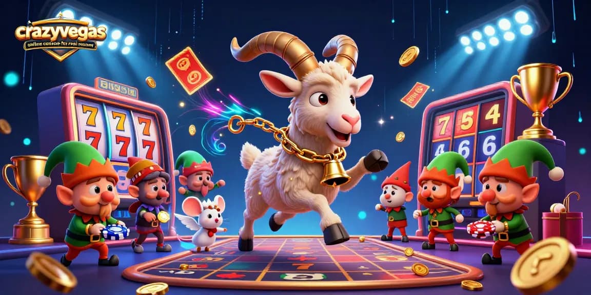 Experience thrilling gameplay at crazyvegas online casinos for real money with exciting slot reels and festive characters!