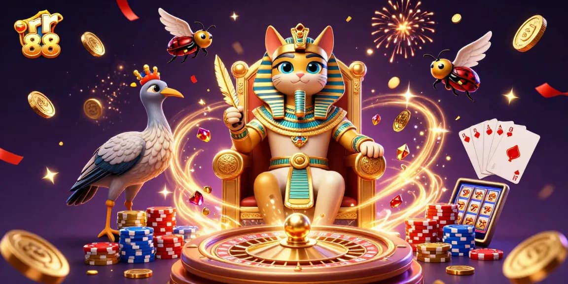 Experience excitement with rr 88 as the pharaoh cat leads a colorful casino adventure.