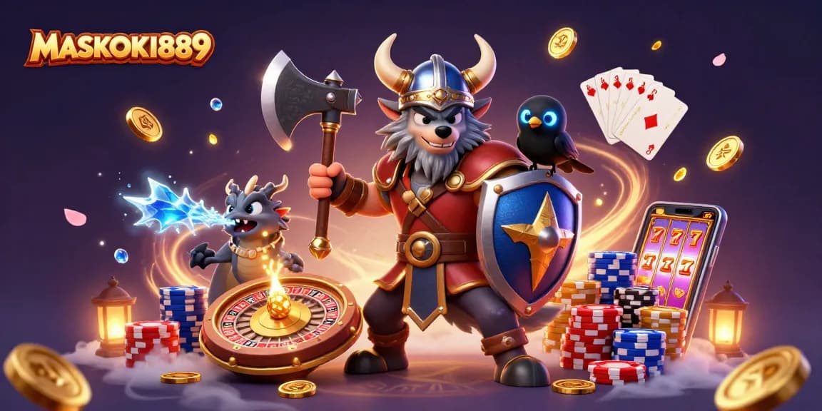 Engage with MASKOKI889 and enjoy a thrilling gaming experience filled with golden coins and dynamic characters.