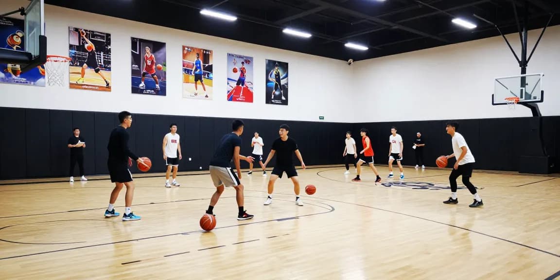 Frobot Studios hosts a diverse basketball training session focused on teamwork and the Zuyomernon System.