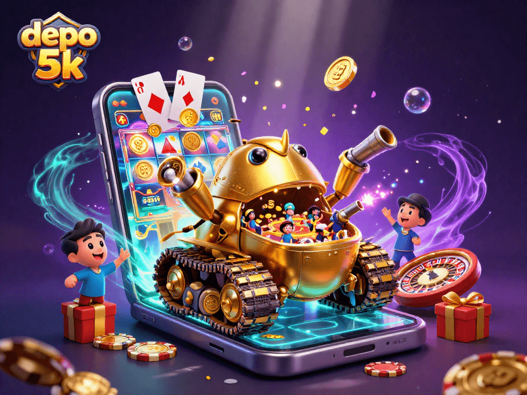 Experience the thrill of depo 5k with vibrant slot games and exciting mini-casino elements.