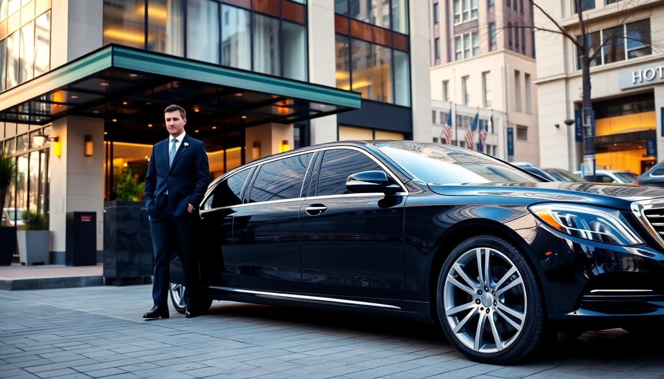 Experience premium black car service vancouver with a chauffeur and luxury vehicle ready for passengers.