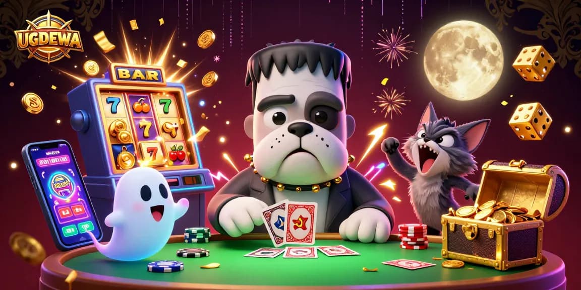 UGDEWA offers thrilling gaming with 3D cartoon characters at an exciting casino table.