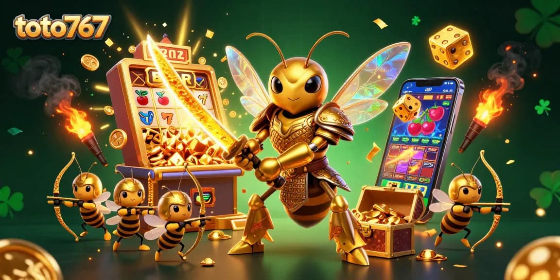 Menangkan jackpot di toto767 dengan ilustrasi kasino penuh warna dan karakter unik.