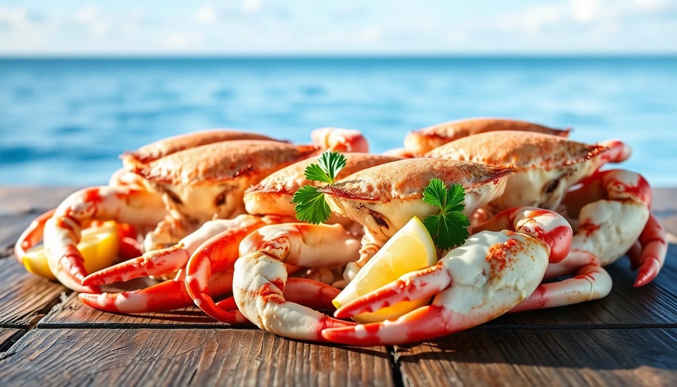 Freshly prepared snow crab legs showcasing the quality of a Snow crab wholesale supplier.