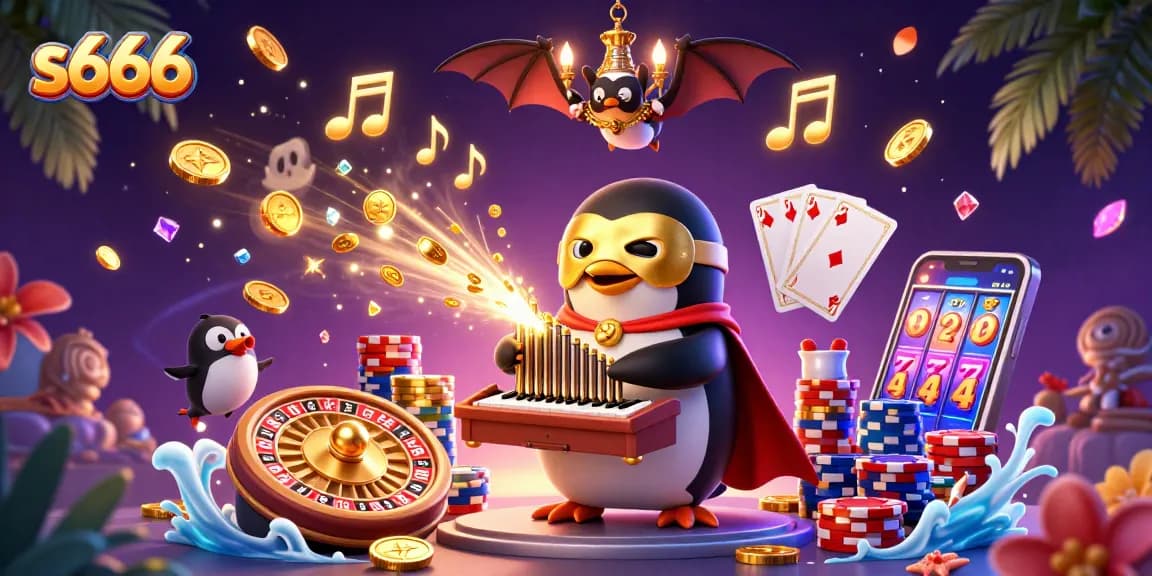 Engage in thrilling gameplay at s666 with a vibrant casino atmosphere featuring dynamic characters and game elements.