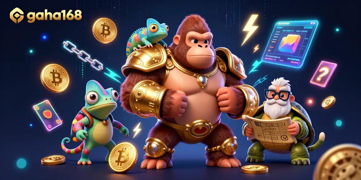 Engage with thrilling gacha168 slot gameplay, featuring vivid 3D characters with crypto elements.