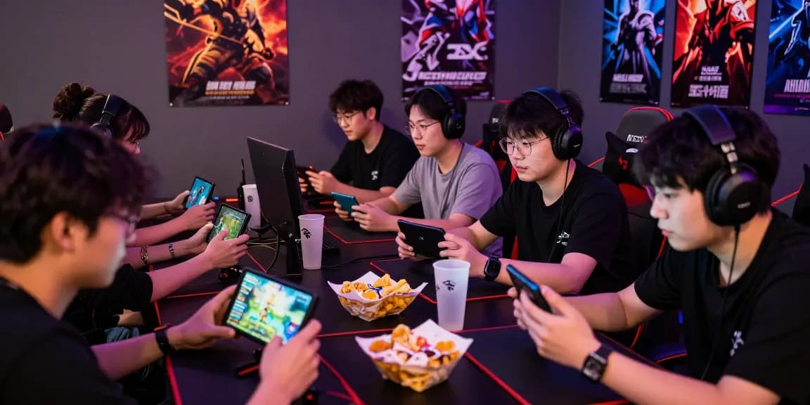 Players enjoying MANTRA88 mobile gaming experience in a vibrant setting.
