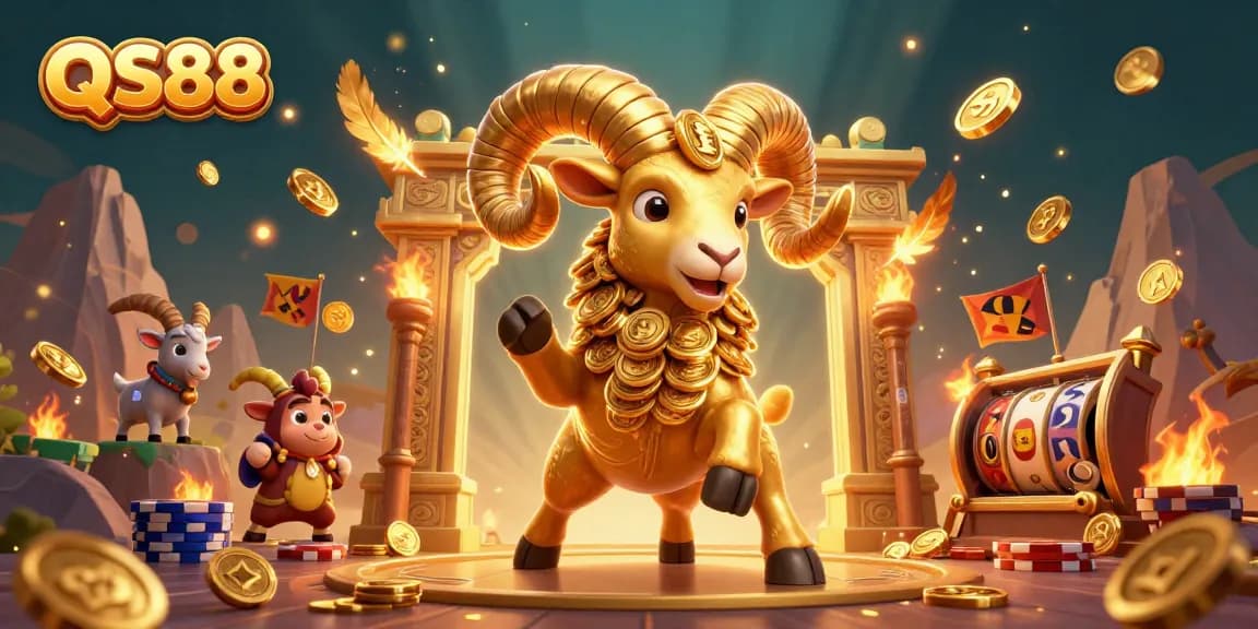 Experience thrilling gameplay at QS88 with vibrant colors and dynamic casino elements in a detailed 3D illustration.