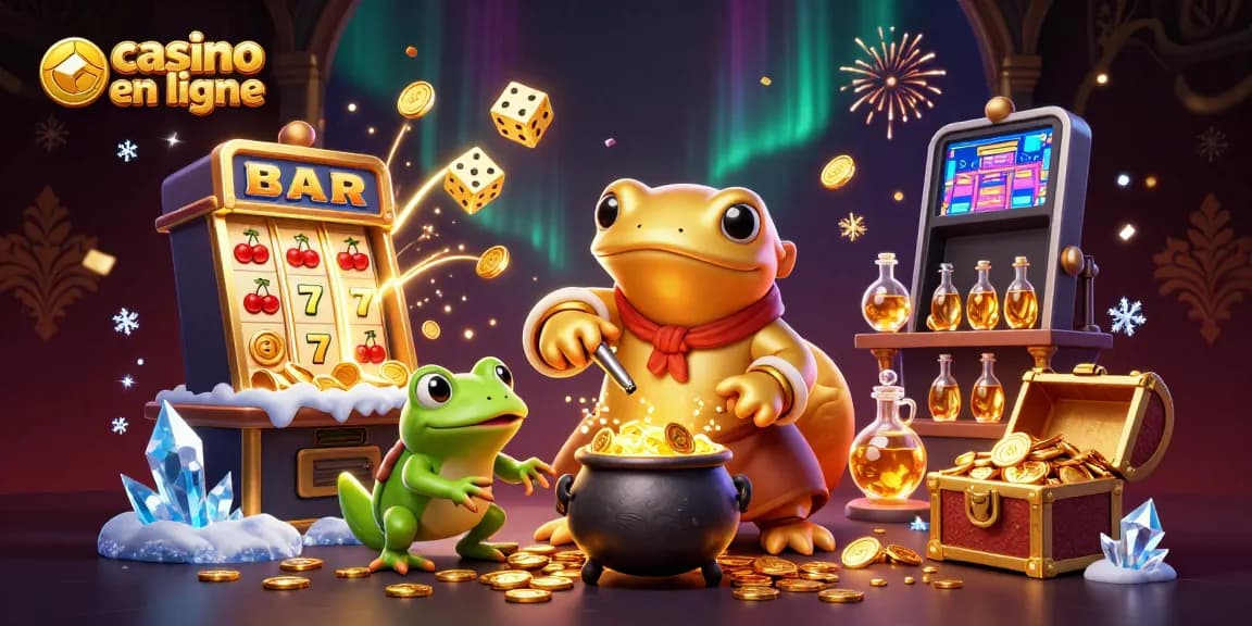 Gain des gains en jouant sur le casino en ligne avec une illustration captivante animée.