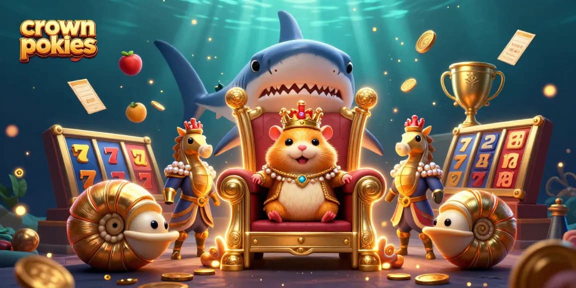 Crown pokies offer exciting gameplay with a golden hamster king and dynamic slot elements.