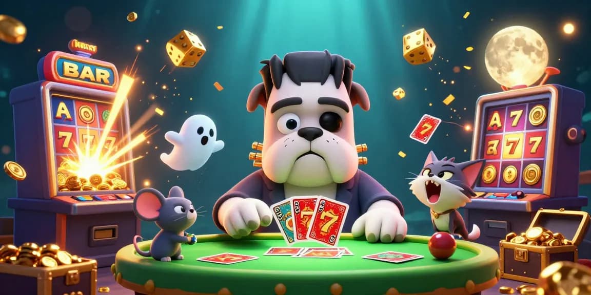 Experience winning thrills at IMEISLOT with a colorful 3D casino illustration showcasing dynamic characters and vibrant elements.