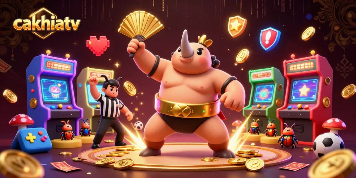 Watch the cakhiatv sports betting champion beetle stomping to unleash coins in a vibrant casino atmosphere