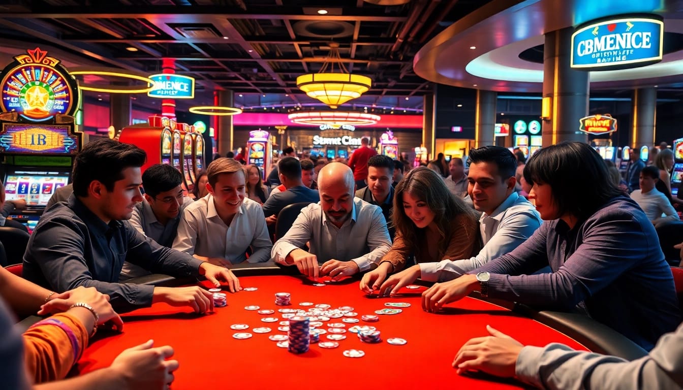 Experience VWorld2 Login at a vibrant casino poker table with diverse players engaged.
