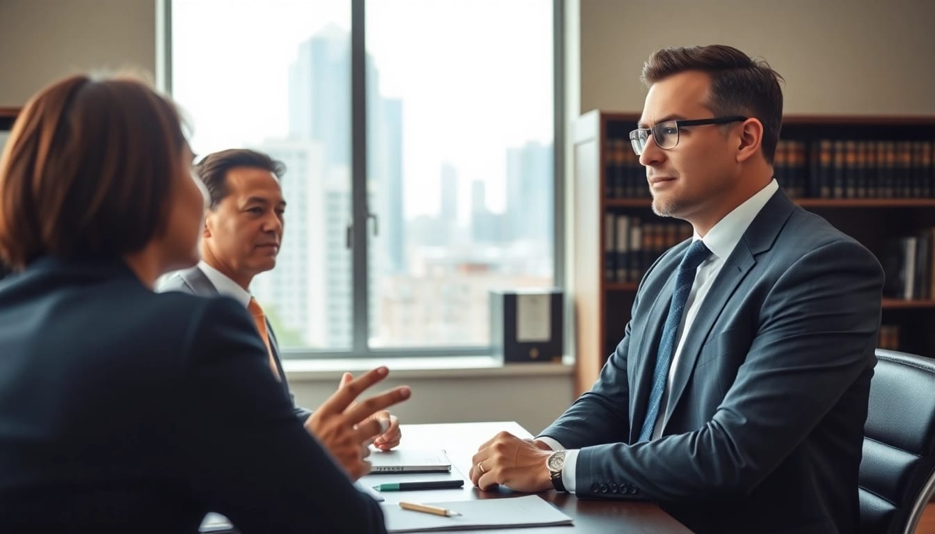 Consultation with an Atlanta DUI Lawyer showcasing legal expertise and support.