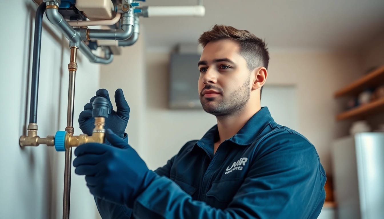 Experienced plumber servicing a heating system in London, highlighting wefix london's reliable service.