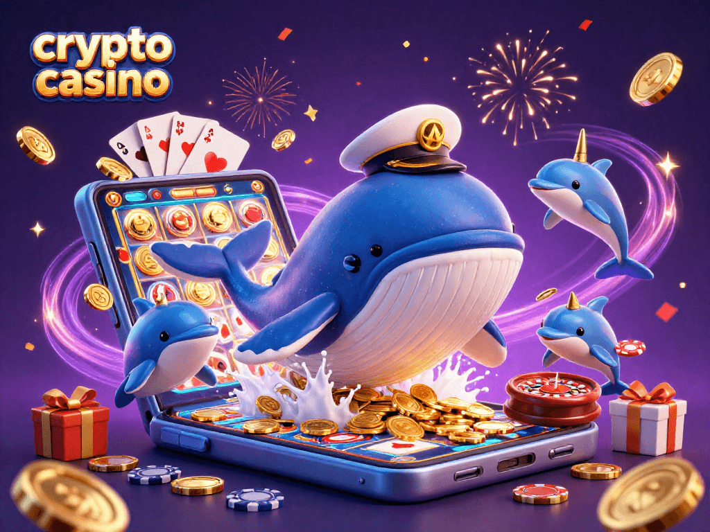 Jouez au crypto casino avec une baleine géante et une ambiance festive