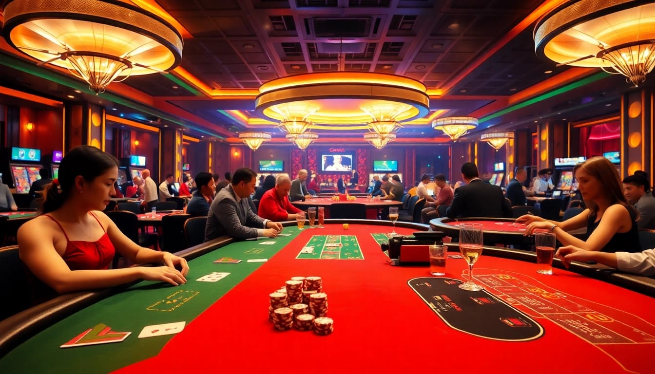 Permainan bossmahjong meningkatkan suasana kasino dengan chip dan kartu yang berkilau.