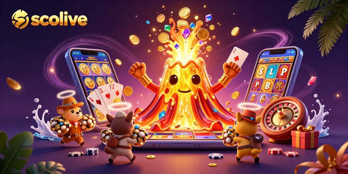 Socolive offers exciting online gambling with a dynamic volcano and treasure elements.