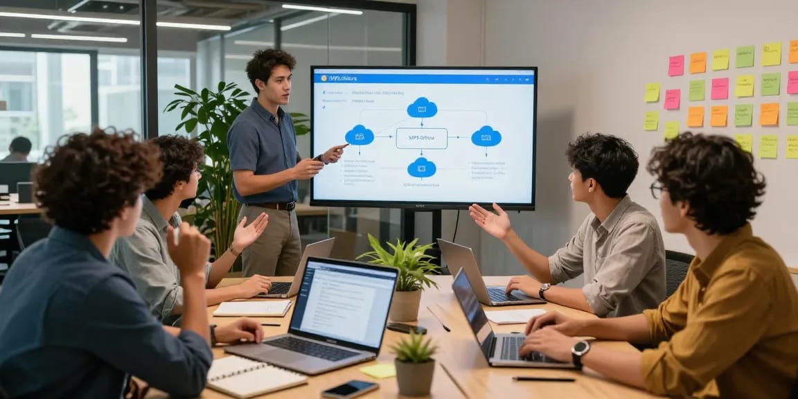 使用 WPS Office 下载的团队协作场景，展示云同步工作流程。