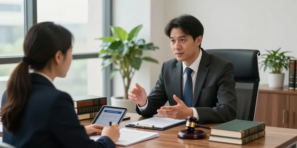 Client consultation on legal matters at J.K. Chaudhary & Associates; read more here about family and criminal law services.