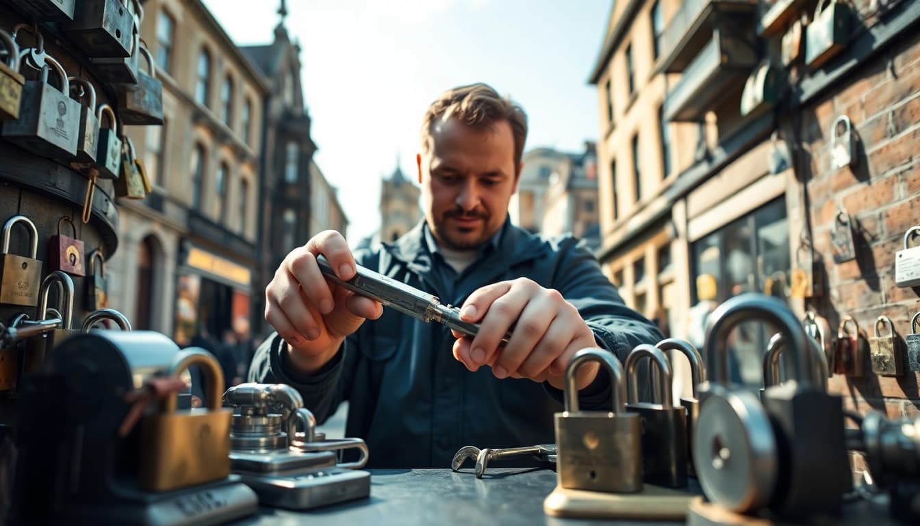 Locksmiths Durham providing expert lock solutions in a vibrant, historic setting.