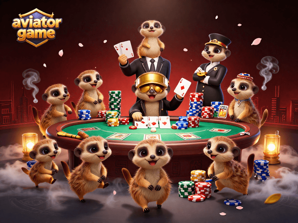 Experience the thrilling aviator game action in this vibrant, detailed casino scene.