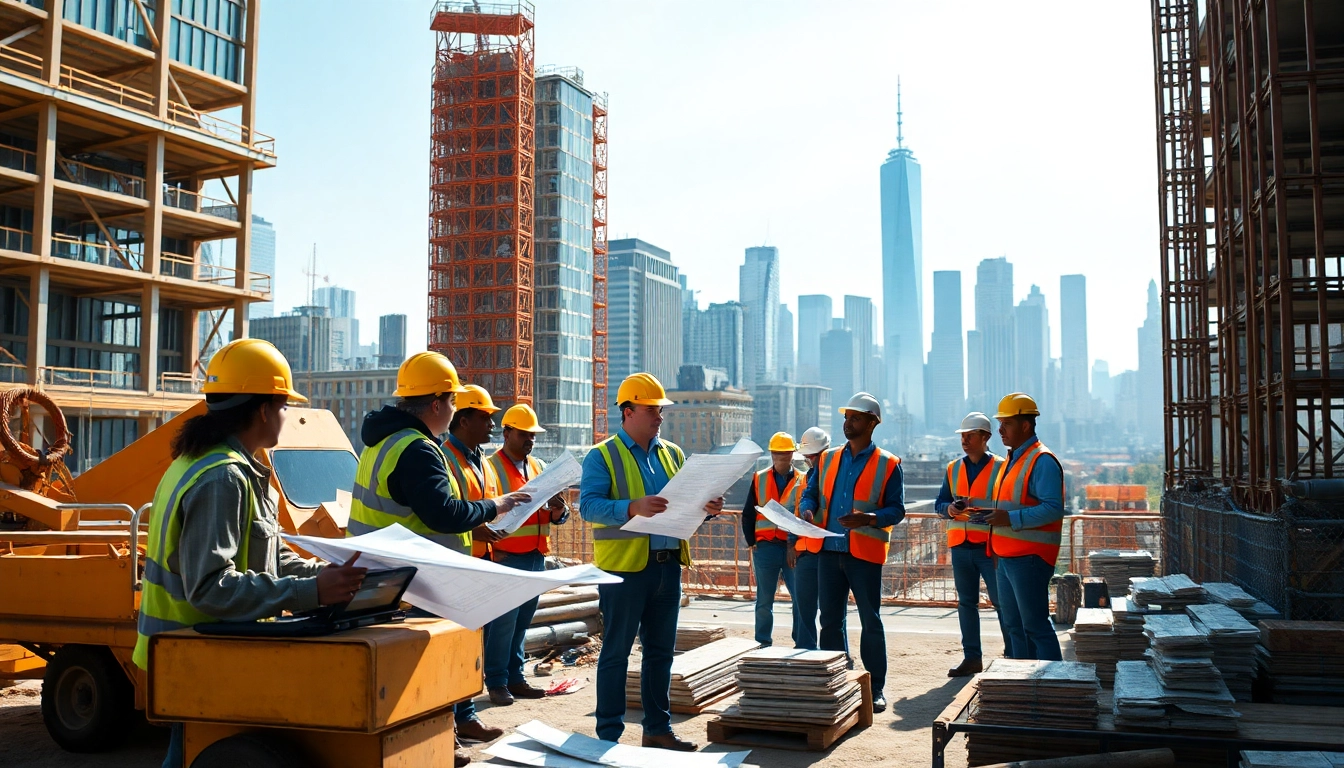 Showcasing a Manhattan Commercial General Contractor managing a vibrant construction site.