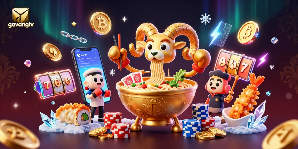Join the action with gavangtv's cartoon characters playing casino games in a vibrant scene.