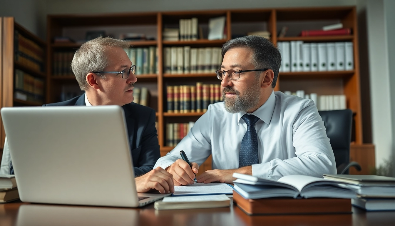 Verlassenschaftsverfahren Beratung in einem professionellen Büro mit Dokumenten.