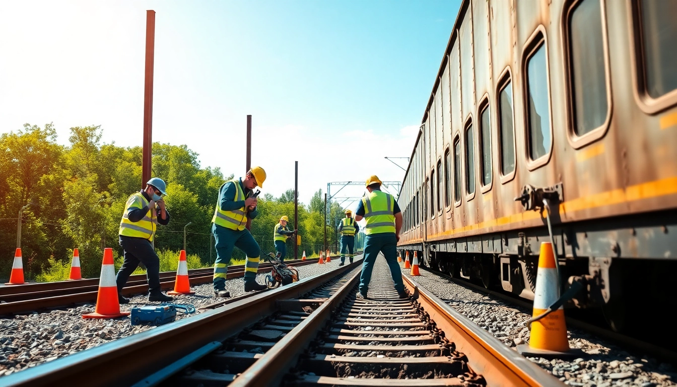 Technicians conducting Emergency Railroad Repair Services to ensure safe operations.