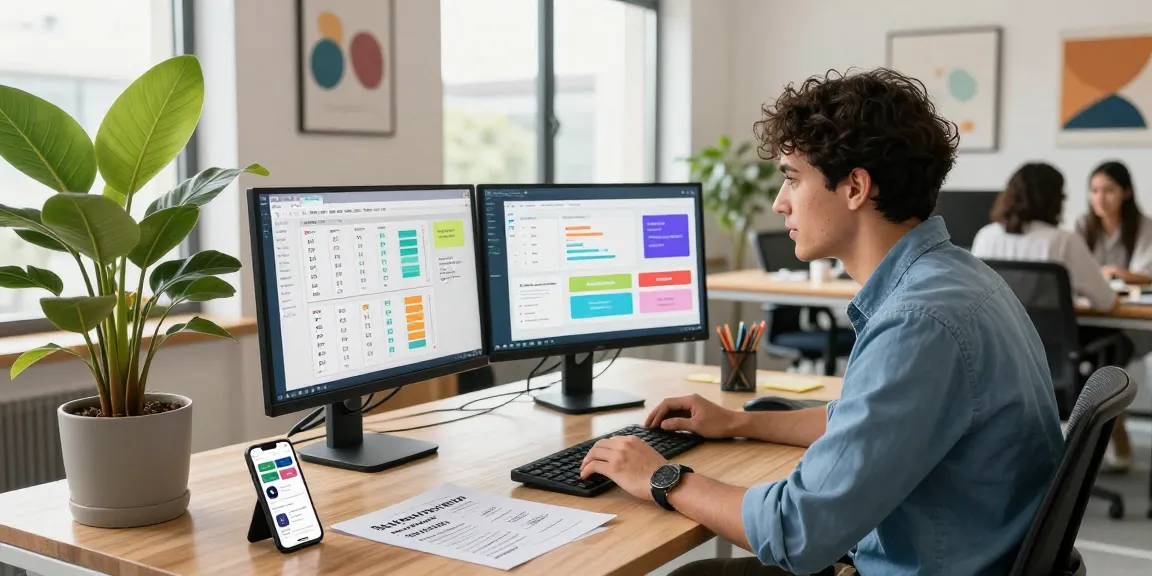 Buy android installs strategy session in a modern workspace with analytics data on screens.