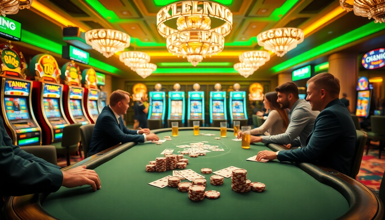 Permainan menarik di dewartp dengan pemain poker kompetitif di kasino.