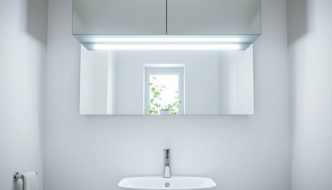Spiegelschrank mit Beleuchtung Bad bietet elegantes Licht und modernen Stil für Ihr Badezimmer.
