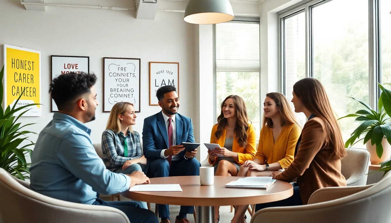 How to find my perfect career with a professional advisor guiding diverse individuals.