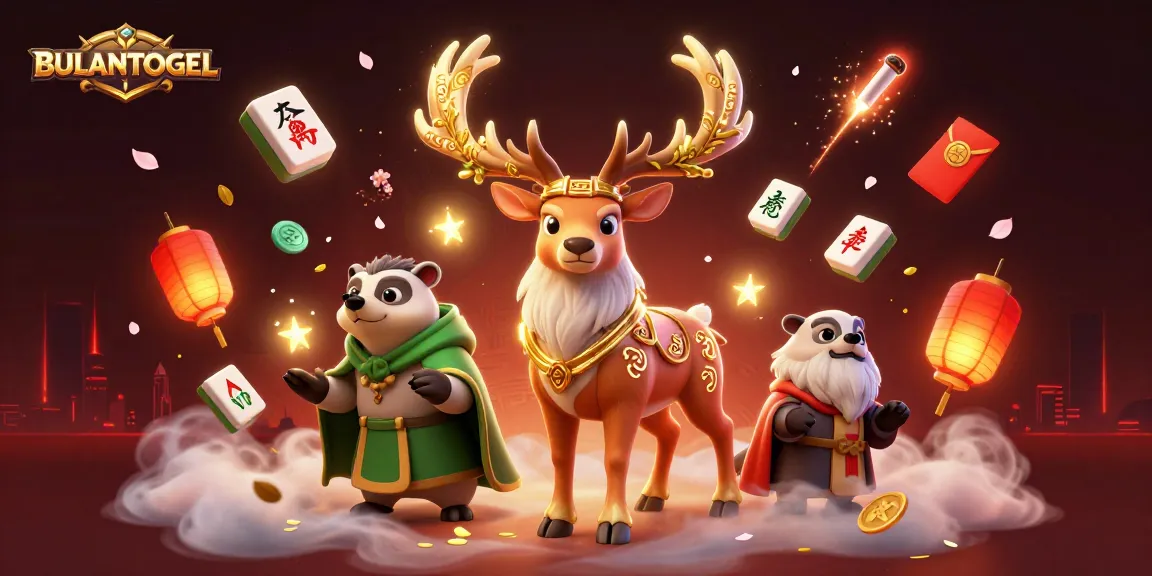 Engaging BULANTOGEL online gambling scene with Celtic druid and rich casino elements.