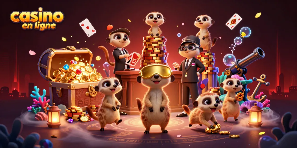 Profitez de l'animation des meerkats dans ce casino en ligne dynamique avec des jetons et des jeux captivants.