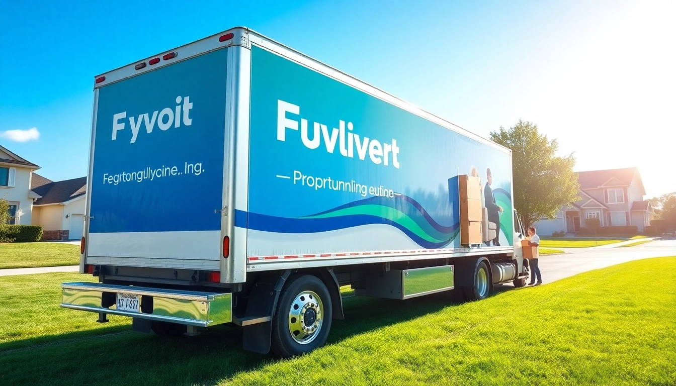 Provincial moving truck loading boxes during a residential move.