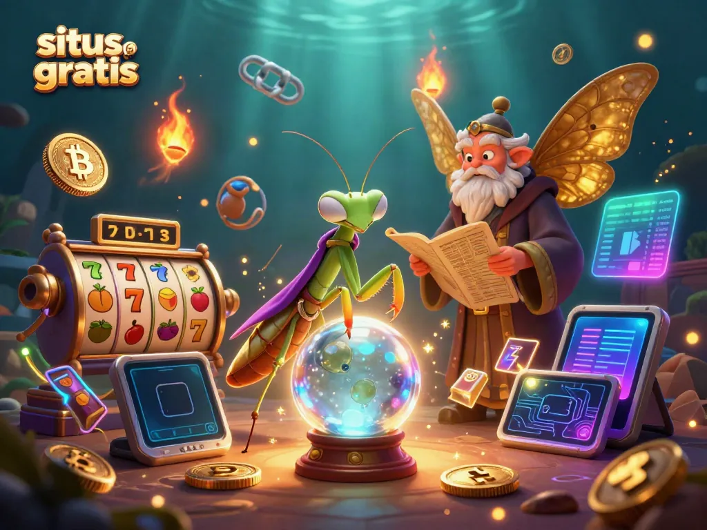 Spin the reels in an enchanting scene featuring situs slot gratis with a mystical atmosphere.