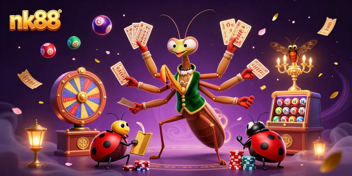 Engage in thrilling games at nk88 with a vibrant casino scene featuring dynamic elements and characters.