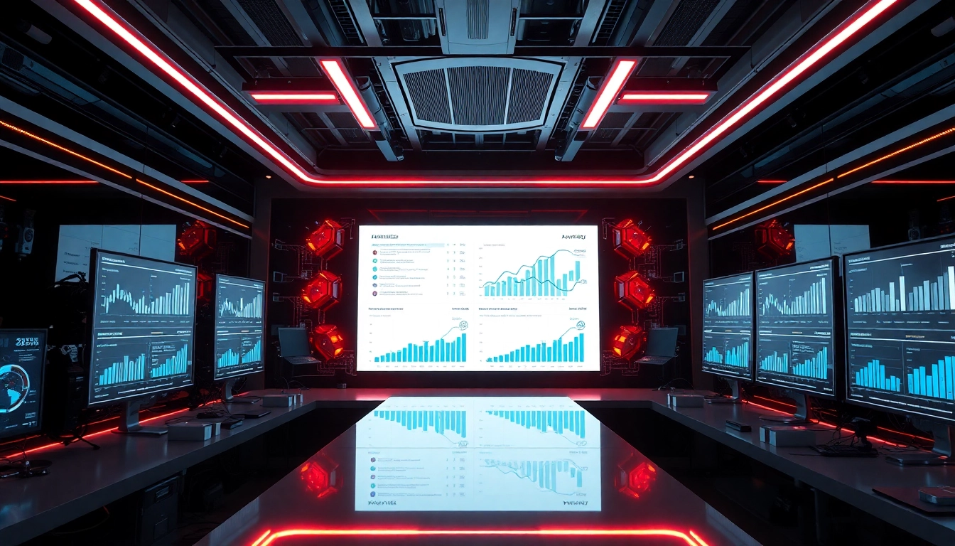 Enhance your visibility with a generative engine optimization platform featuring high-tech data displays.