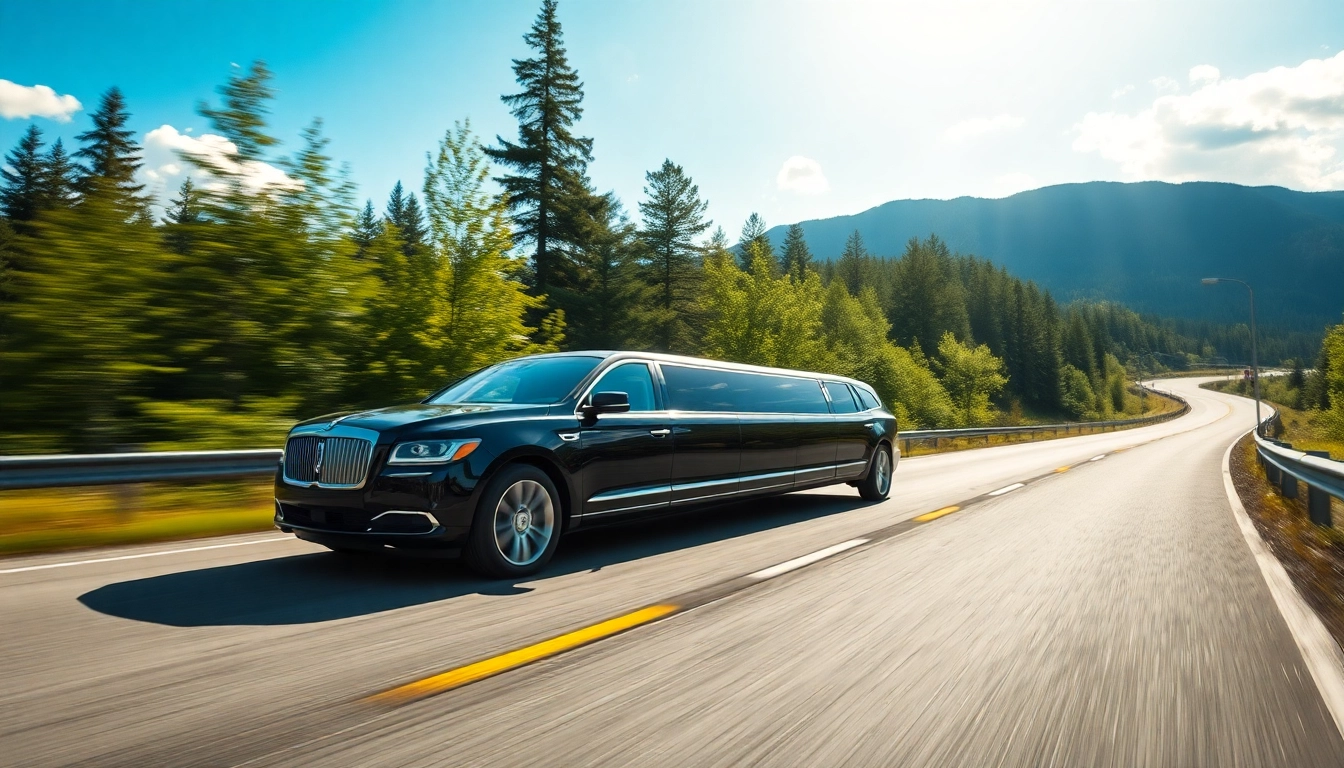Experience vancouver to seattle limo service in a luxurious stretch limousine on a scenic highway.
