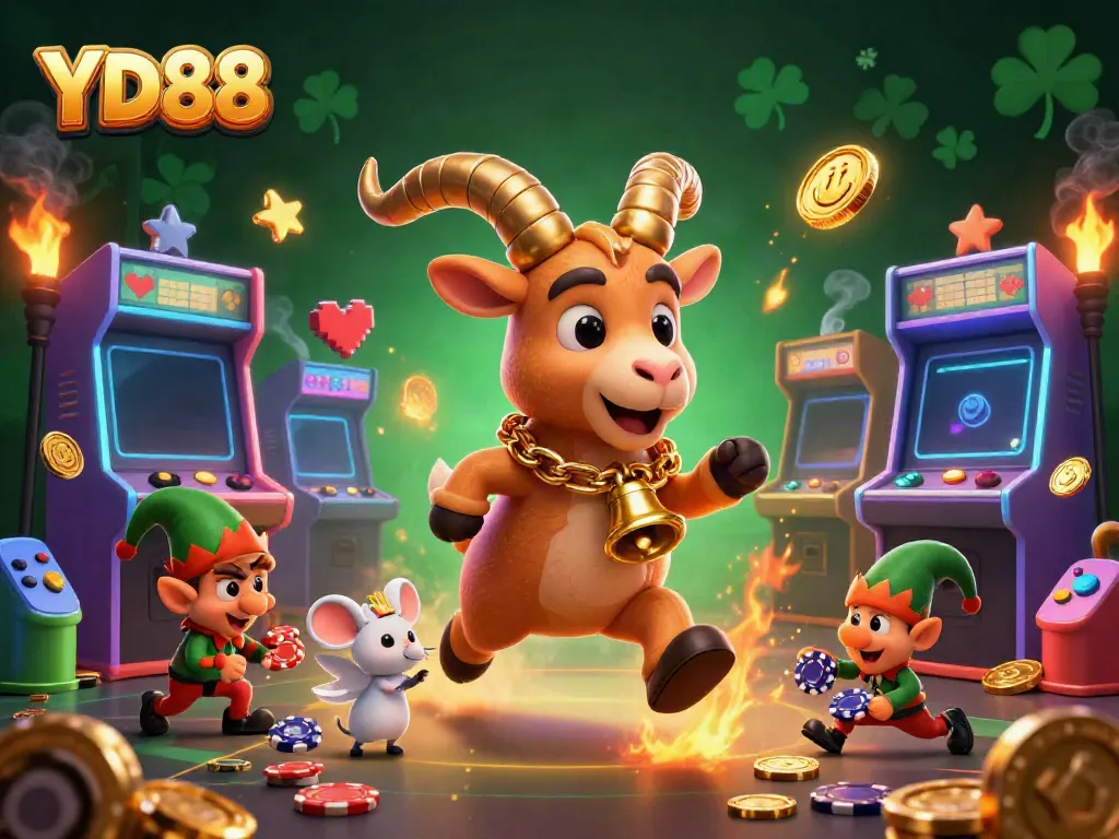 Experience thrilling gameplay at YD88's vibrant casino featuring lively characters and colorful game elements.