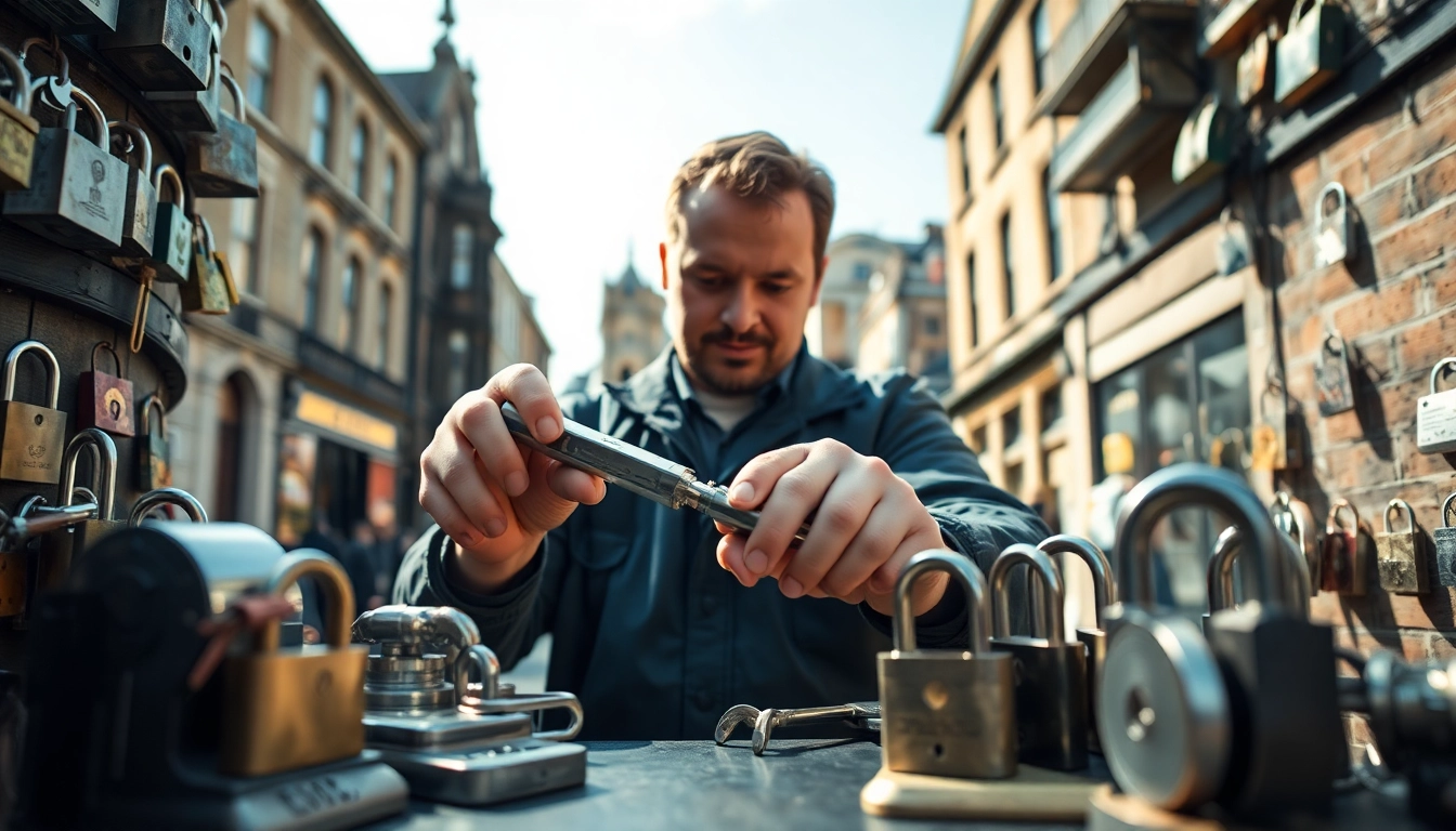 Locksmiths Durham providing expert lock solutions in a vibrant, historic setting.